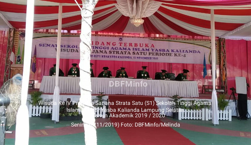 Wisuda Ke 4 STIA YASBA Kalianda, Dapat  Jadikan Pemacu Untuk Tingkatkan Kualitas Lulusan. 