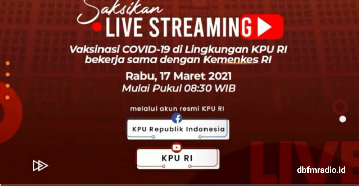 Dukung Program Vaksinasi Covid 19,  579  Karyawan dan Komisioner KPU RI di Vaksinasi.