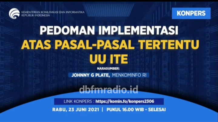 Jhoni G Plate : "Pemerintah Tetap Pertahankan Undang Undang ITE, Dengan Revisi Terbatas"