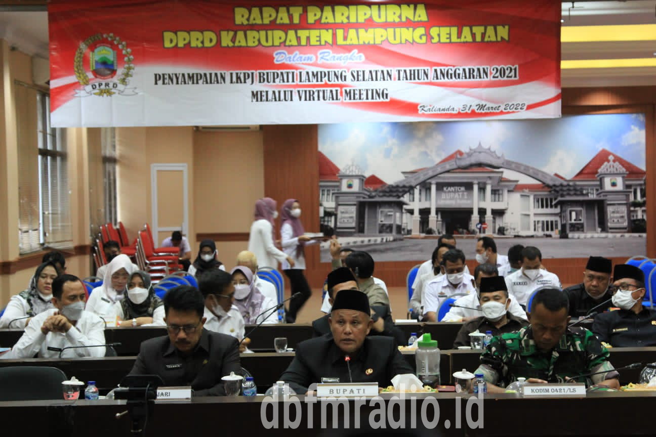 Sampaikan LKPJ 2021, Nanang Ermanto Menyebut, Target Pendapatan Daerah Kabupaten Lampung Selatan Hanya Terealisasi 98,69%.