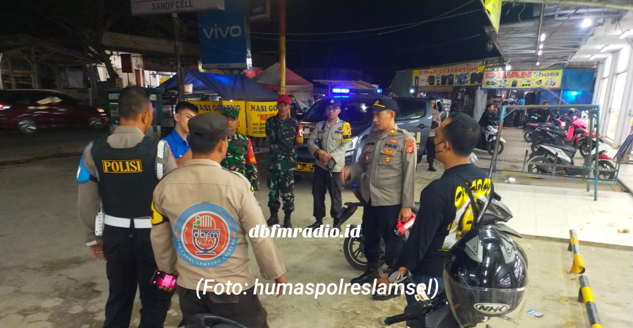 Polsek Jati Agung dan Koramil gelar Patroli Gabungan, Minggu Dinihari.