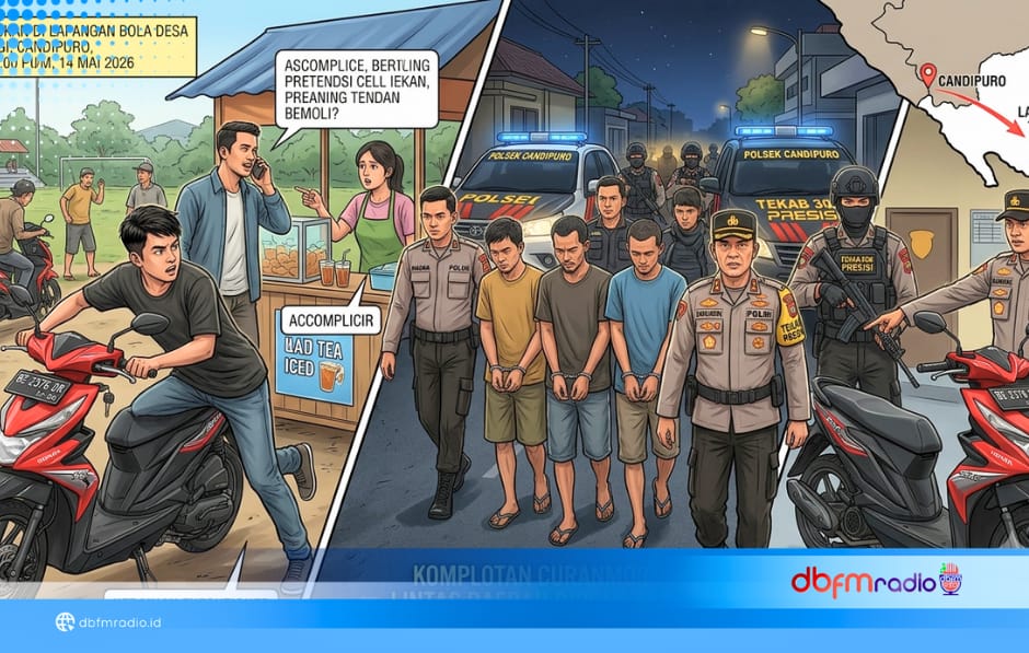 Tekab 308 dan Polsek Candipuro Ringkus Lima Pelaku Curanmor, Satu Residivis dan Satu ABH