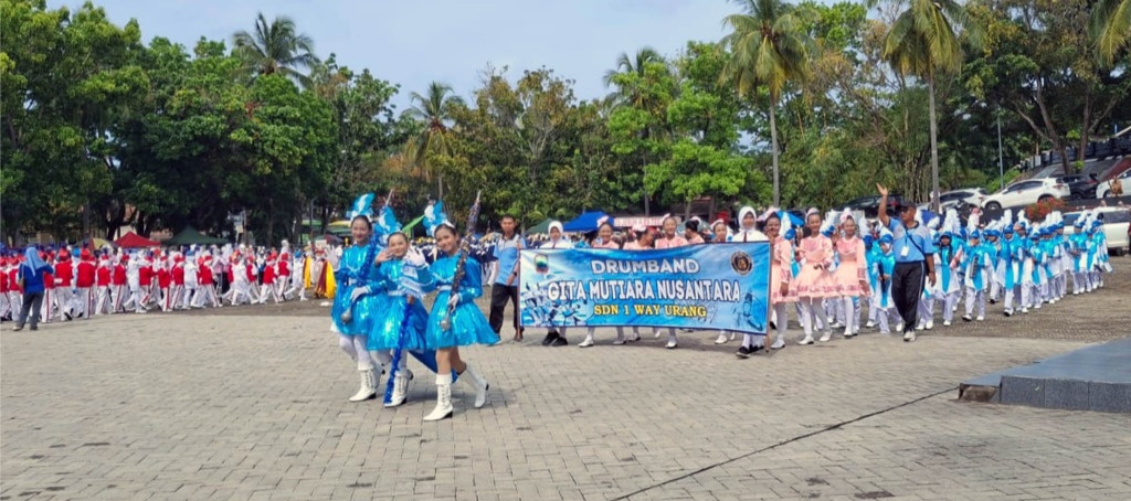 Dentuman Drumben Guncang Bumi Khagom Mufakat, 1.740 Pelajar Lampung Selatan Tunjukkan Semangat dan Disiplin di Lapangan Korpri