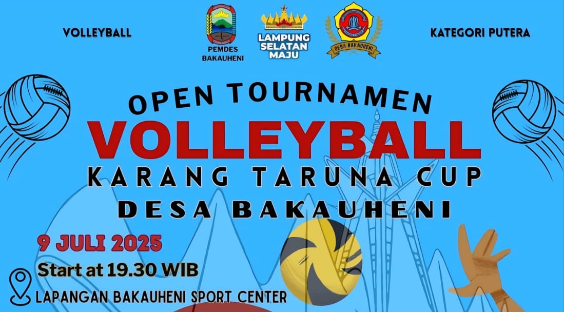 PT ASDP Indonesia Ferry Cabang Bakauheni Dukung Turnamen Voli Karang Taruna Cup 1 Desa Bakauheni