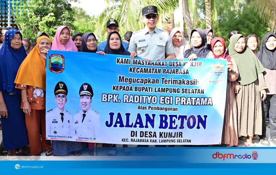 Bupati Lampung Selatan Tinjau Pembangunan Jalan Beton Jalur Utama Pelajar di Rajabasa