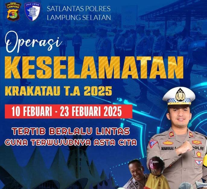 13 Hari Operasi Keselamatan Krakatau, Polres Lampung Selatan Tegakkan Aturan Lalu Lintas