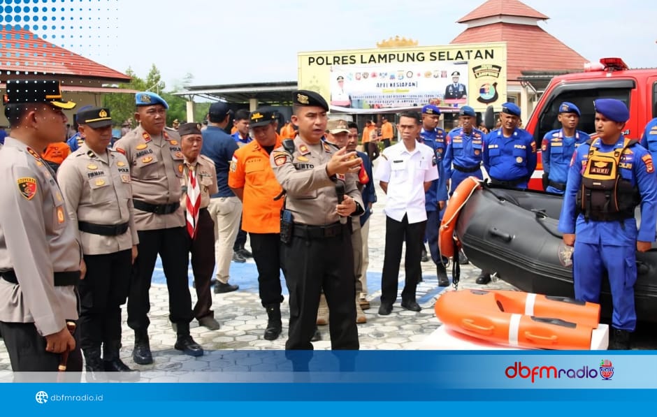 Polres Lampung Selatan Gelar Apel Kesiapan Tanggap Darurat Hadapi Puncak Musim Hujan