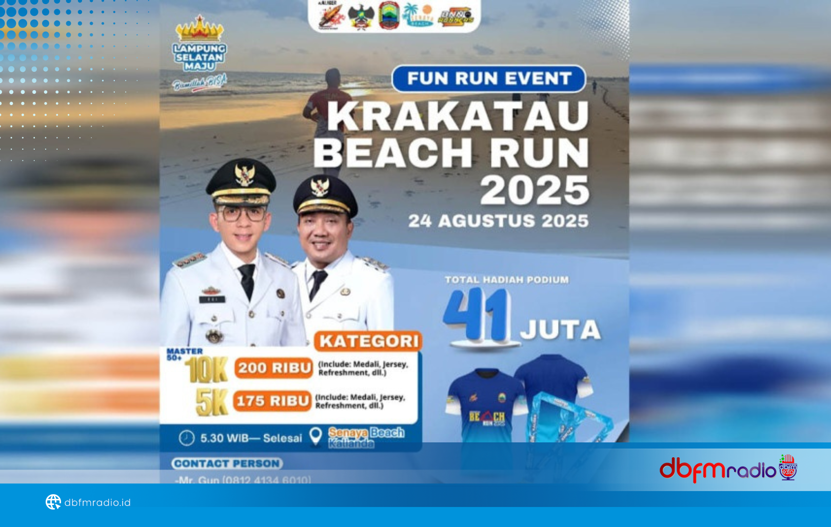 Lampung Selatan Siap Gelar Krakatau Beach Run 2025, Lebih dari 900 Pelari Akan Ramaikan Pantai Senaya