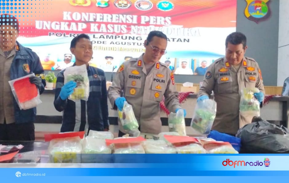 42,8 Kg Sabu Gagal Beredar, Polres Lampung Selatan Ringkus 12 Kurir Asal Aceh