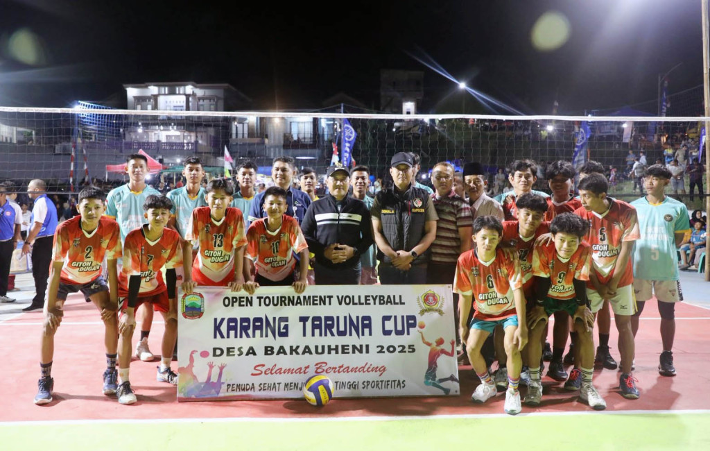 Wabup Lampung Selatan Buka Turnamen Bola Voli Karang Taruna Cup Desa Bakauheni 2025