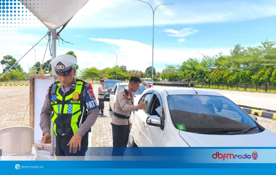 Polres Lampung Selatan Terapkan Screening Tiket dan Stiker Kendaraan Pemudik