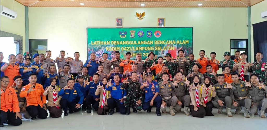Kodim 0421/LS Gelar Latihan Penanggulangan Bencana Karhutla dan Banjir
