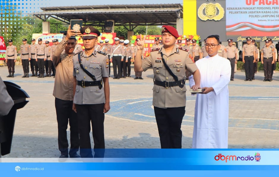 Kenaikan Pangkat dan Pelantikan Pejabat Baru, Kapolres Lampung Selatan Tegaskan Komitmen Tingkatkan Pelayanan Masyarakat