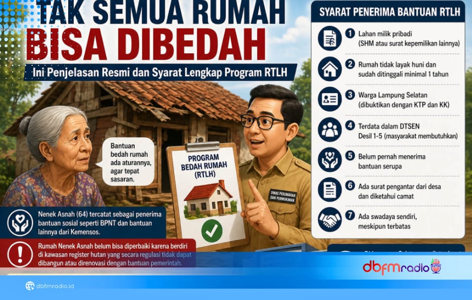 Viral Nenek Asnah, Pemkab Lampung Selatan Jelaskan Ketatnya Syarat Bantuan Bedah Rumah