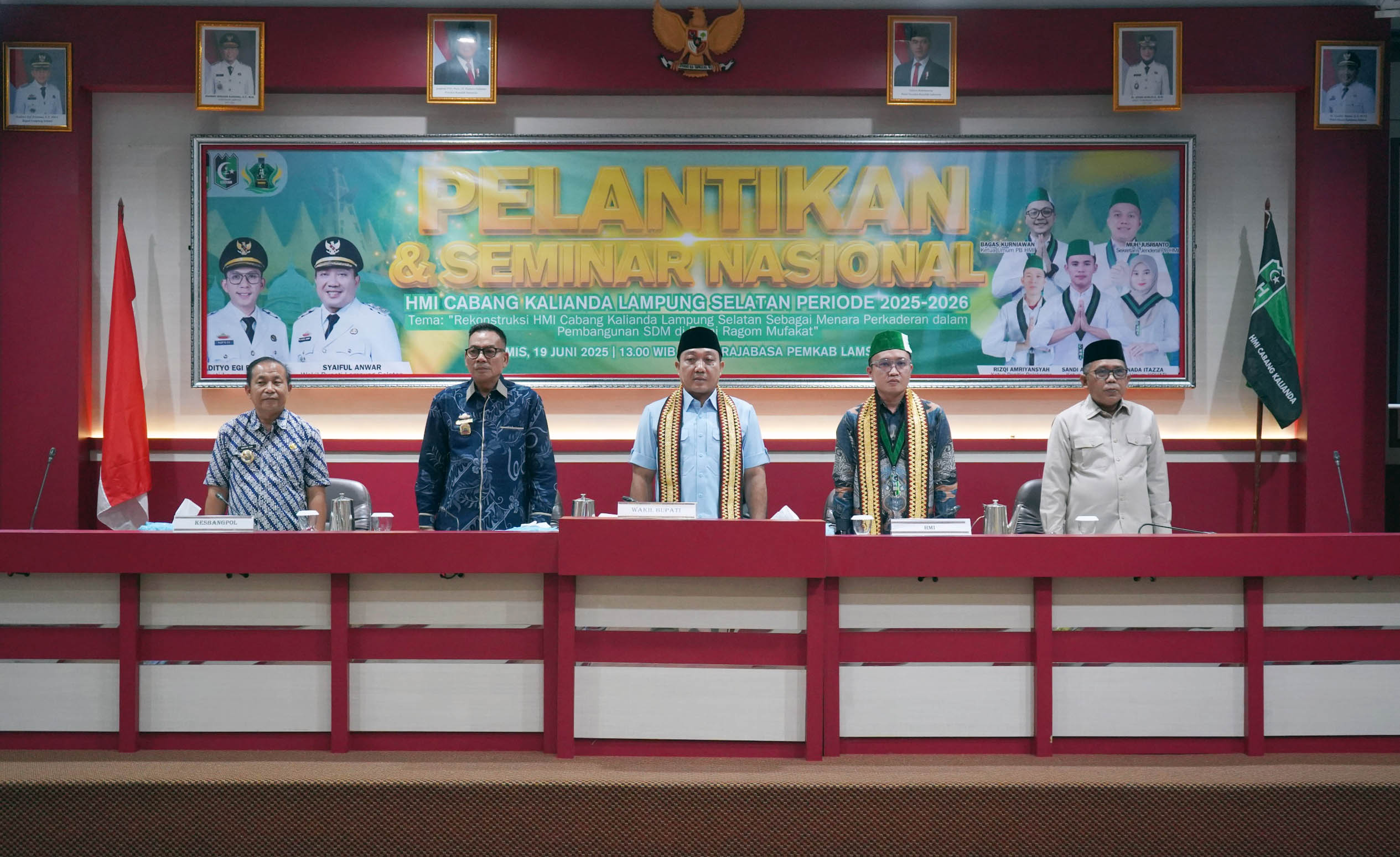 Wakil Bupati Lamsel Hadiri Pelantikan HMI Cabang Kalianda, Tegaskan Peran Mahasiswa Sebagai Agen Perubahan