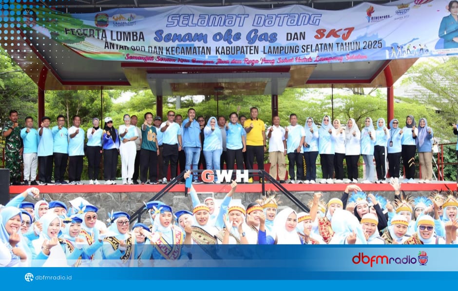 Ratusan Peserta Meriahkan Lomba Senam Oke Gas dan SKJ di Bumi Khagom Mufakat