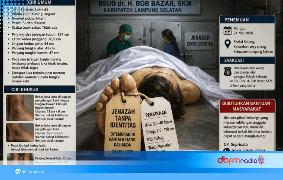 RSUD Bob Bazar Umumkan Penemuan Jenazah Mister X di Pantai Ketang, Keluarga Korban Masih Dicari