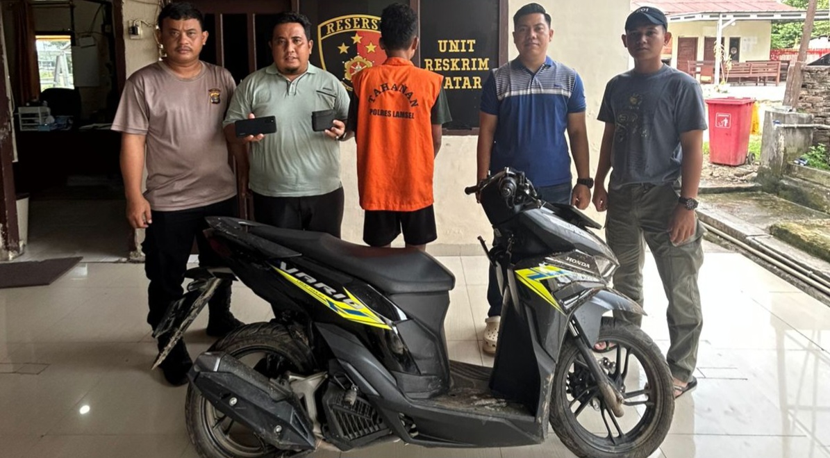 Tim Tekab 308 Polsek Natar Ungkap Kasus Curat, Remaja 15 Tahun Ditangkap Curi Motor Warga