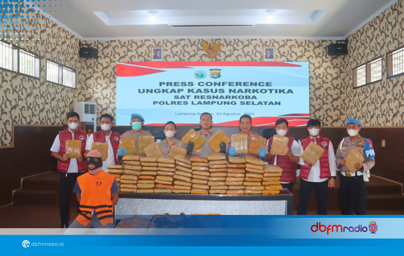 Polres Lampung Selatan Gagalkan Penyelundupan 90 Kg Ganja di Pelabuhan Bakauheni