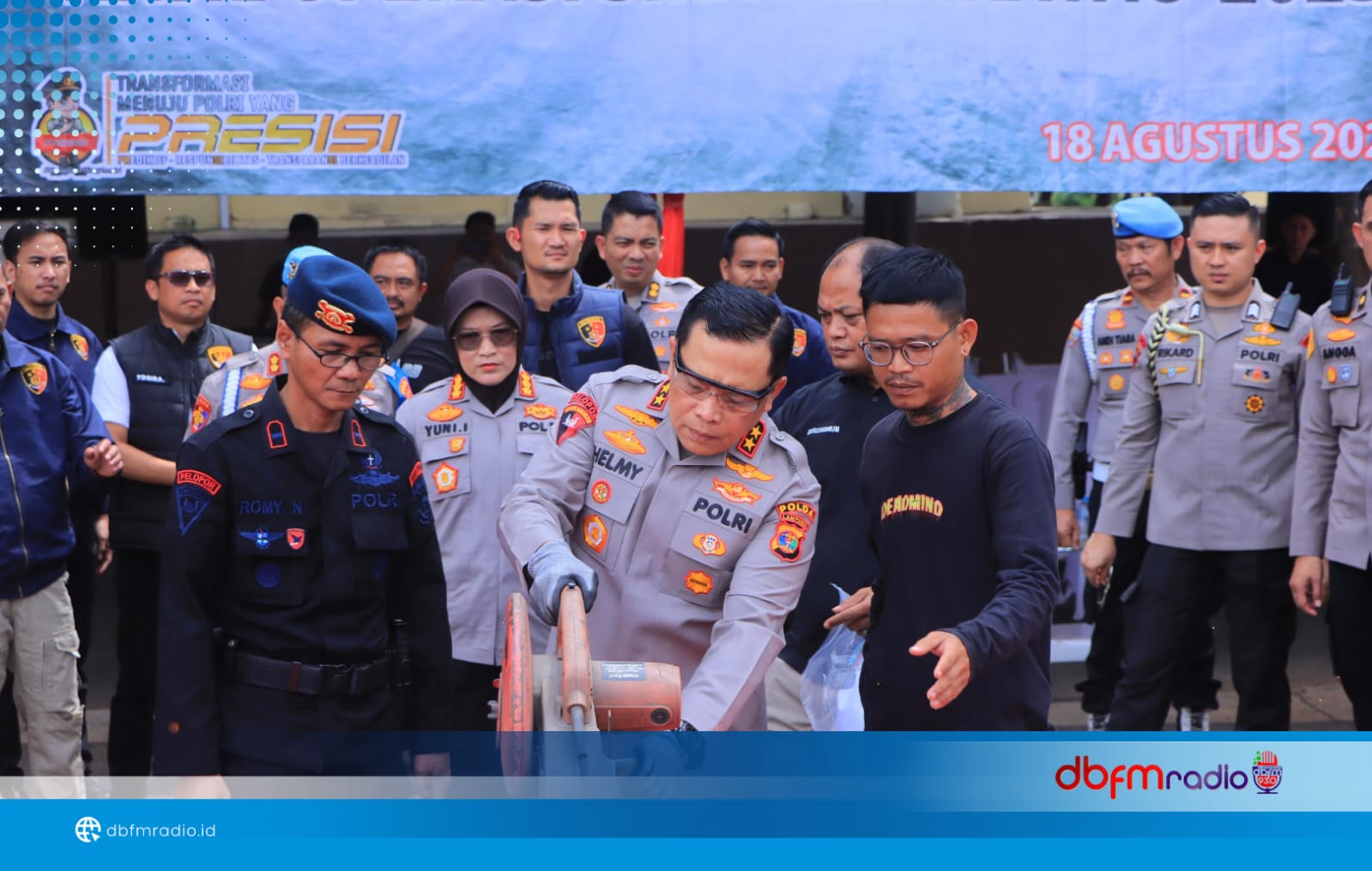 Polda Lampung Musnahkan 50 Senpi Ilegal Hasil Operasi Sikat Krakatau 2025