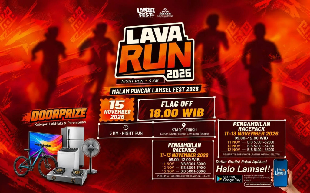 Angkat Semangat Spirit of Krakatoa, Lava Run 2026 Siap Meriahkan Lamsel Fest