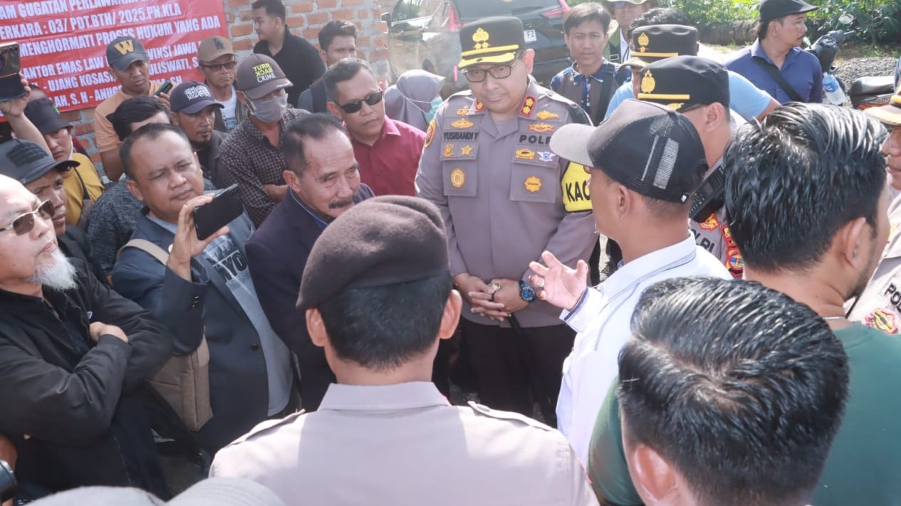 Kapolres Lampung Selatan Tegaskan Pengamanan Tanpa Kekerasan dalam Penertiban Lahan Desa Sidosari Natar