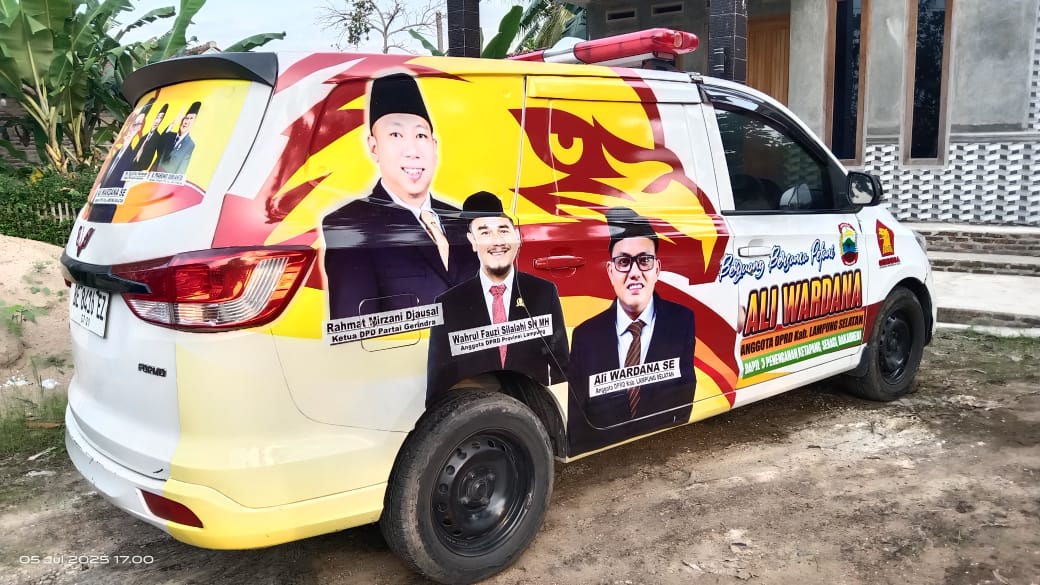 Anggota DPRD Lamsel Ali Wardana Siapkan Ambulans Gratis untuk Warga Dapil 3