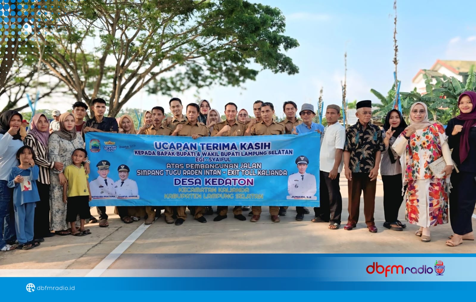 Warga Desa Kedaton Ucapkan Terima Kasih Atas Perbaikan Jalan Simpang Tugu Raden Intan – Exit Tol Kalianda
