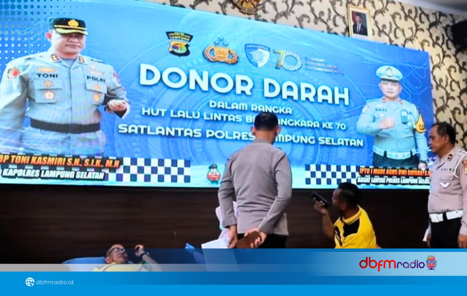 HUT ke-70 Lalu Lintas Bhayangkara, Satlantas Polres Lampung Selatan Gelar Donor Darah dan Cek Kesehatan