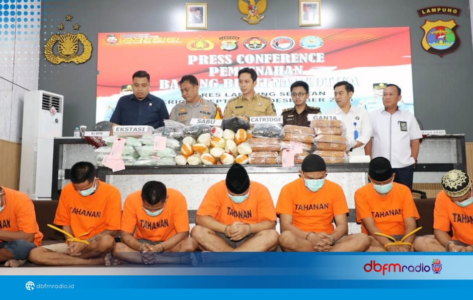 Bupati Lampung Selatan Hadiri Pemusnahan Barang Bukti Narkoba di Mapolres