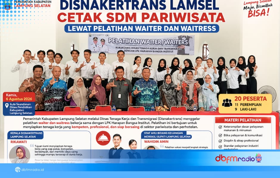 Perkuat Sektor Pariwisata, Pemkab Lamsel Bekali Generasi Muda dengan Keterampilan Hospitality