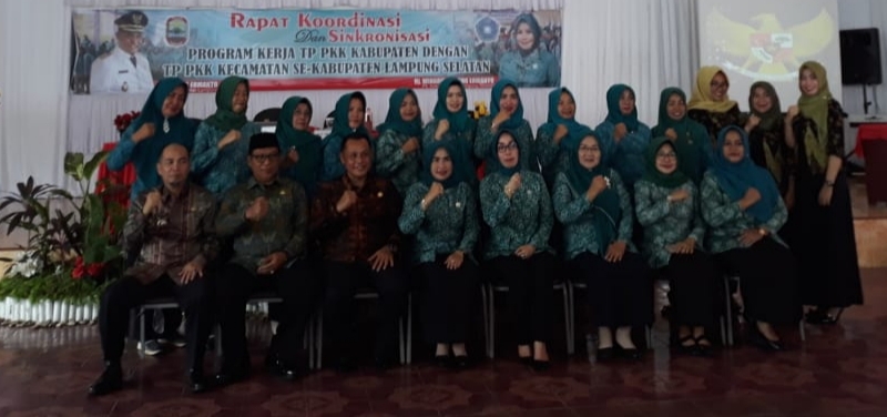 Plt. Bupati Buka Rakor dan Sinkronisasi Program Kerja TP PKK Lampung Selatan