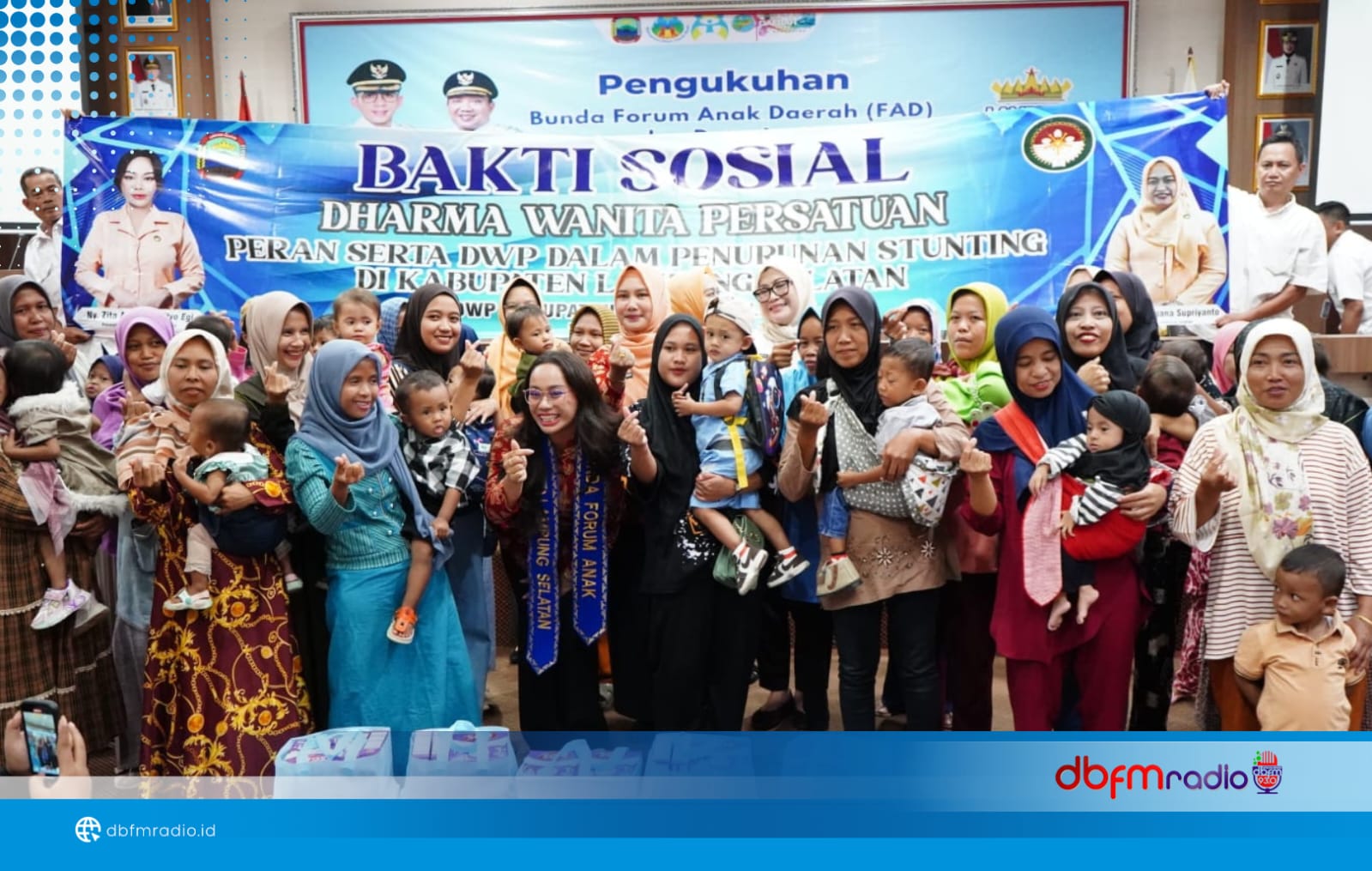 Rangkaian HUT DWP Lampung Selatan, Gelar Bakti Sosial untuk Anak Stunting