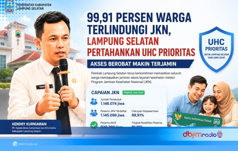 Lampung Selatan Lampaui Target Nasional JKN, Status UHC Prioritas Dipertahankan Lewat Komitmen Anggaran Rp87,62 Miliar