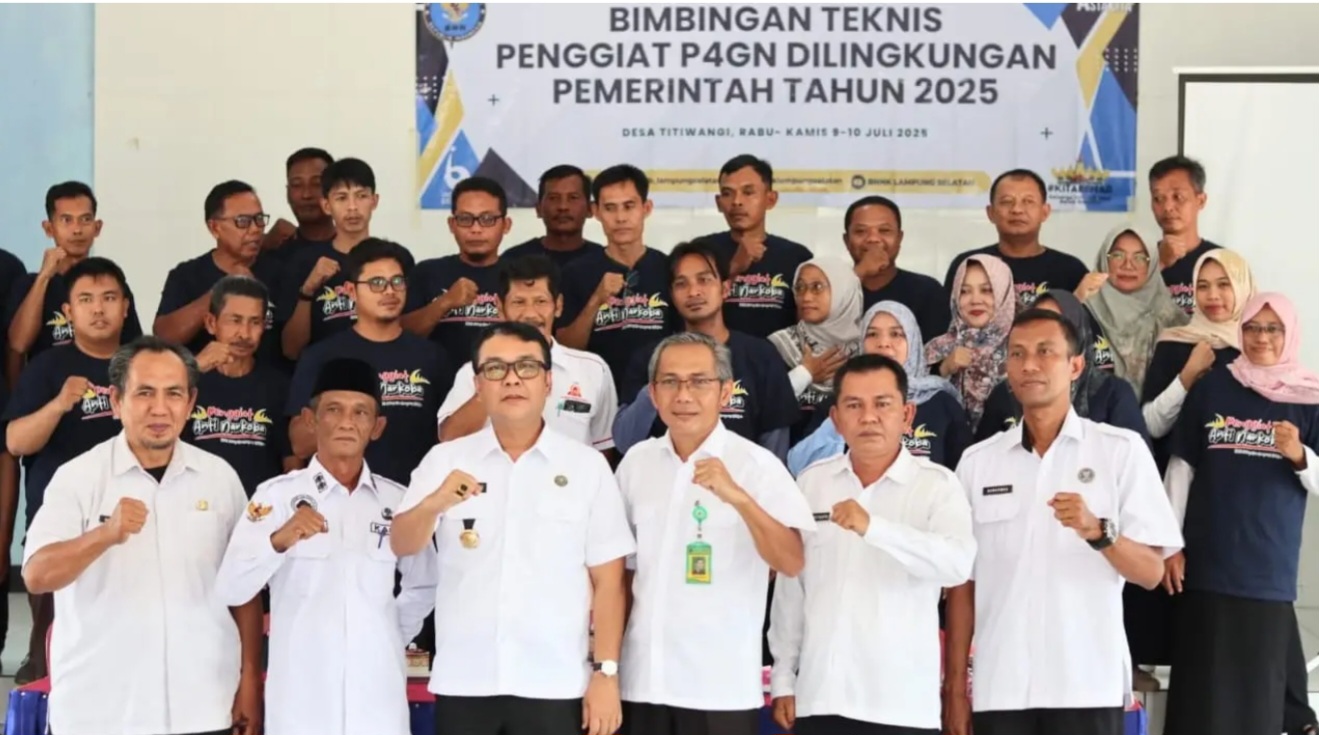 BNN Kabupaten Lampung Selatan Gelar Bimtek P4GN bagi Aparatur Pemerintah dan Lembaga Desa Titiwangi