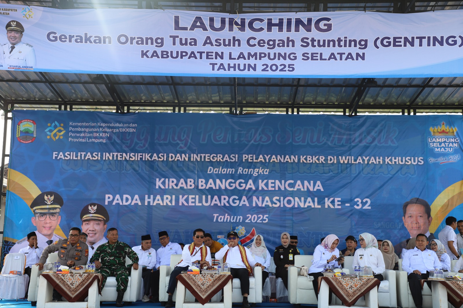 Kementerian Kependudukan dan Pembangunan Keluarga/BKKBN Lampung Launching Gerakan GENTING di Lampung Selatan: Kolaborasi Cegah Stunting Dimulai dari Keluarga