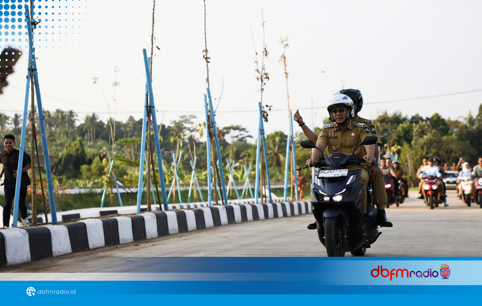 Bupati dan Wakil Bupati Lampung Selatan Uji Coba Jalan Baru dengan Sepeda Motor, Nikmati Panorama Alam yang Asri