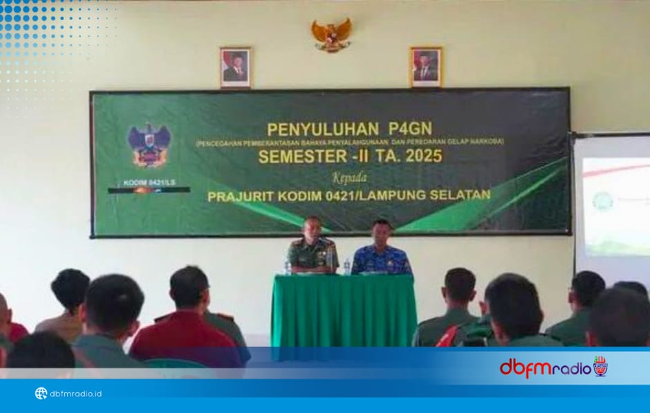 Kodim 0421/Lampung Selatan Gelar Sosialisasi P4GN dan Tes Urine Acak untuk Perkuat Komitmen Anti-Narkoba