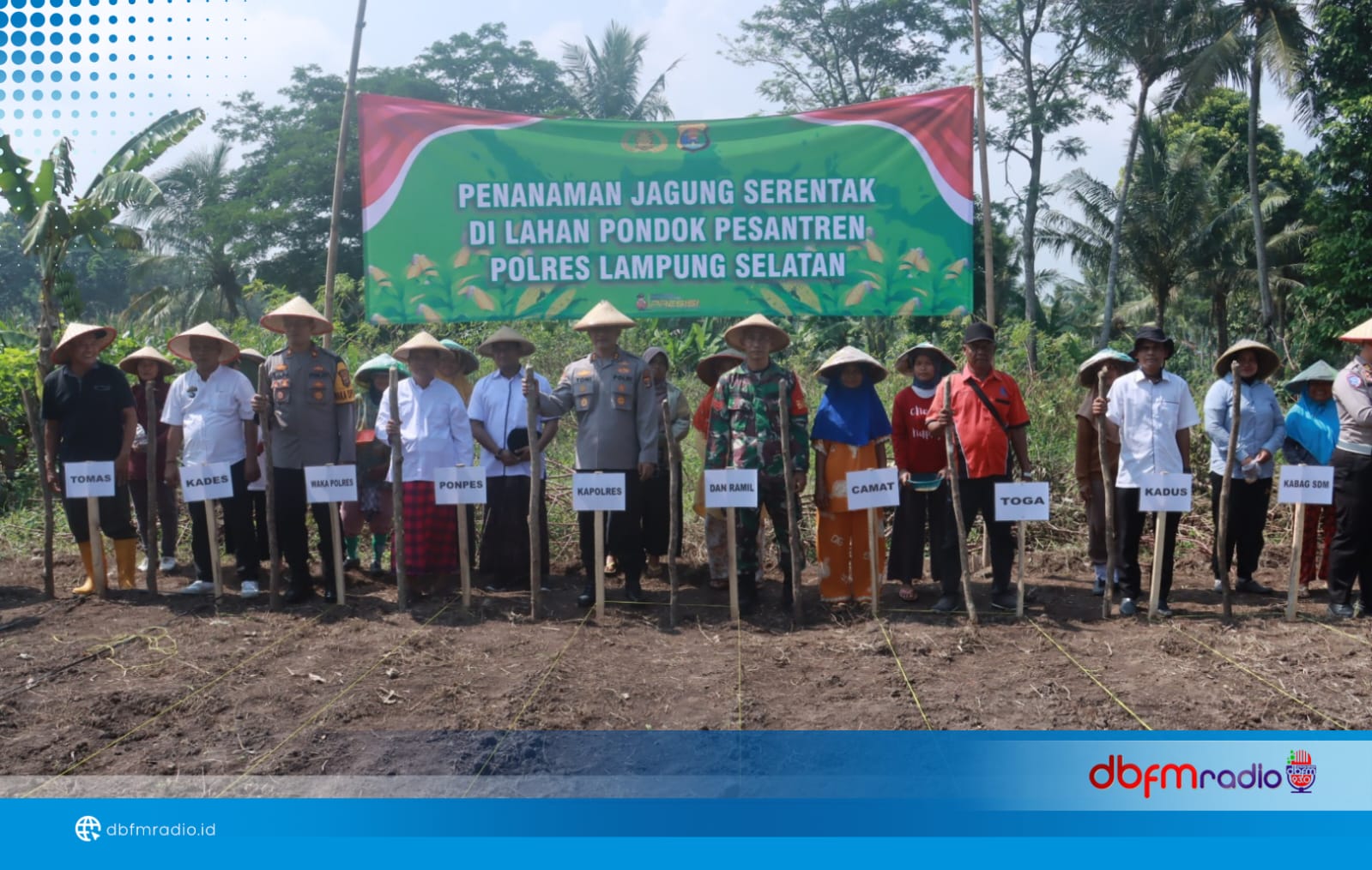 Kapolres Lampung Selatan Pimpin Penanaman Jagung Serentak di Ponpes Rodhotul Muta’allimin, Dorong Ketahanan Pangan Nasional