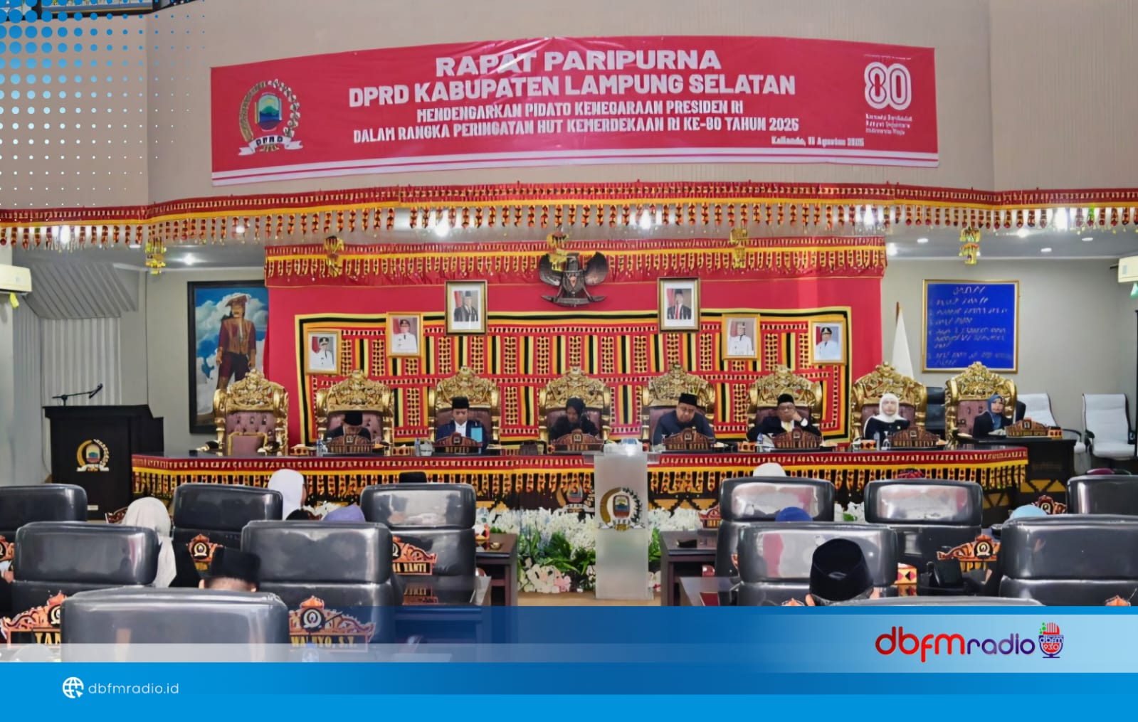 DPRD Lampung Selatan Gelar Rapat Paripurna Istimewa Peringati HUT ke-80 RI