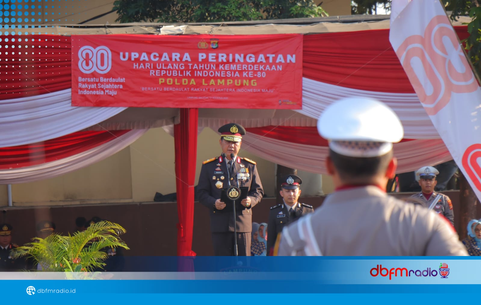Polda Lampung Gelar Upacara HUT ke-80 RI, Wakapolda Tekankan Semangat Kebangsaan