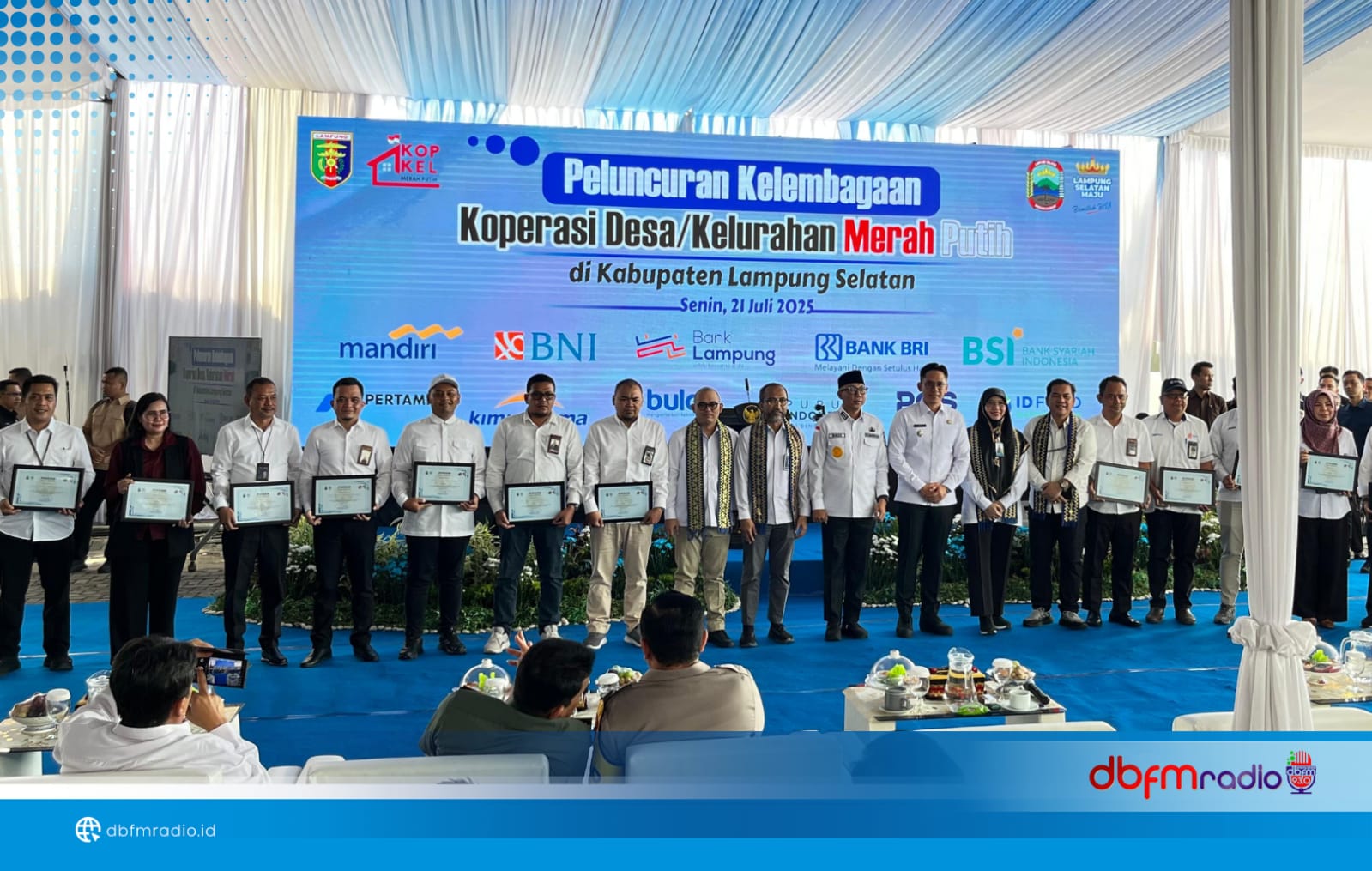 Launching Koperasi Merah Putih di Lampung Selatan, Bupati Egi Beri Penghargaan kepada Belasan BUMN